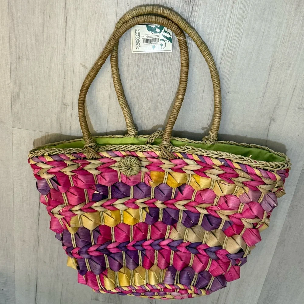 Colorful Woven Tote Bag